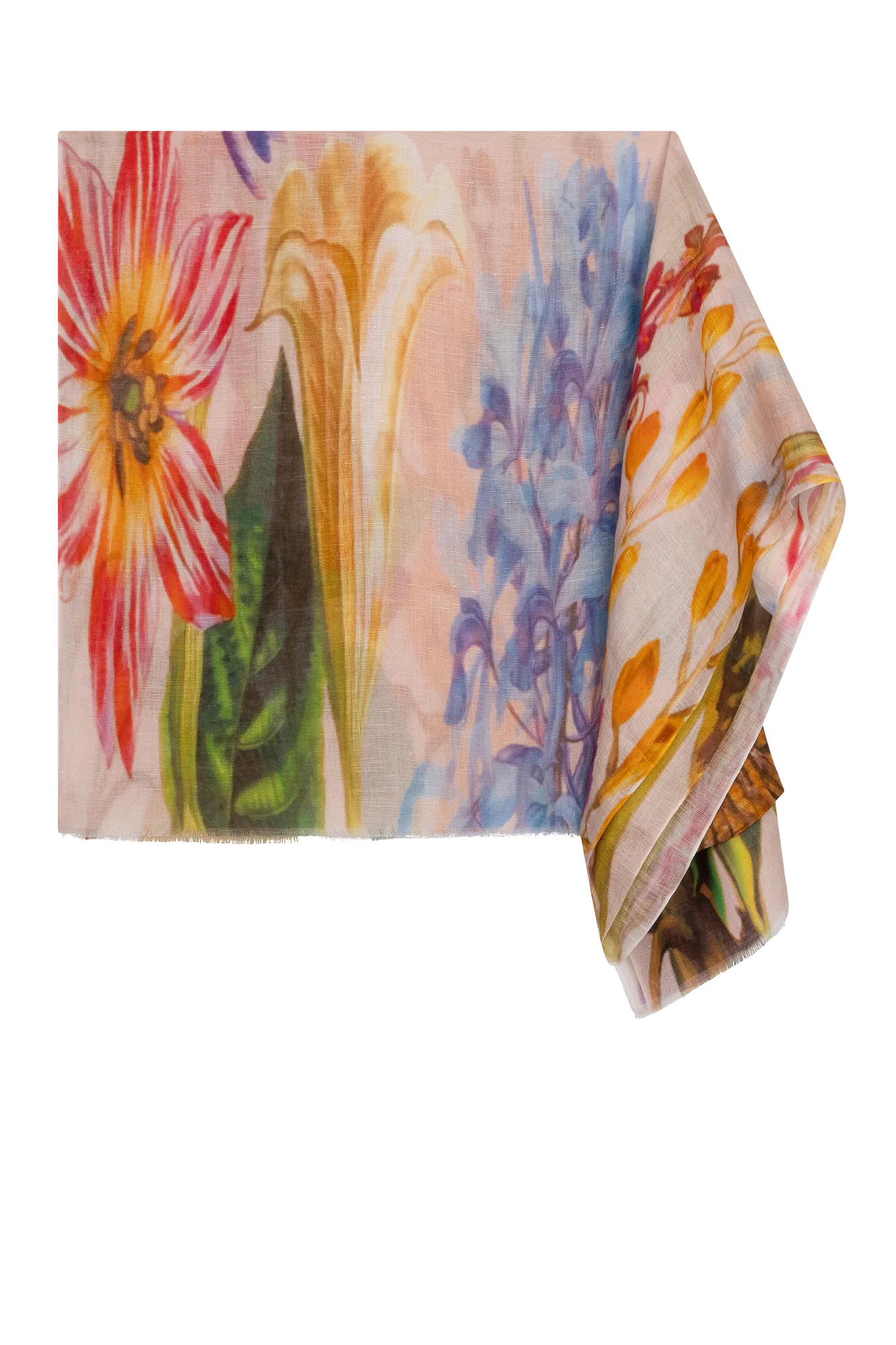 Holly Shawl Licht Roze Print