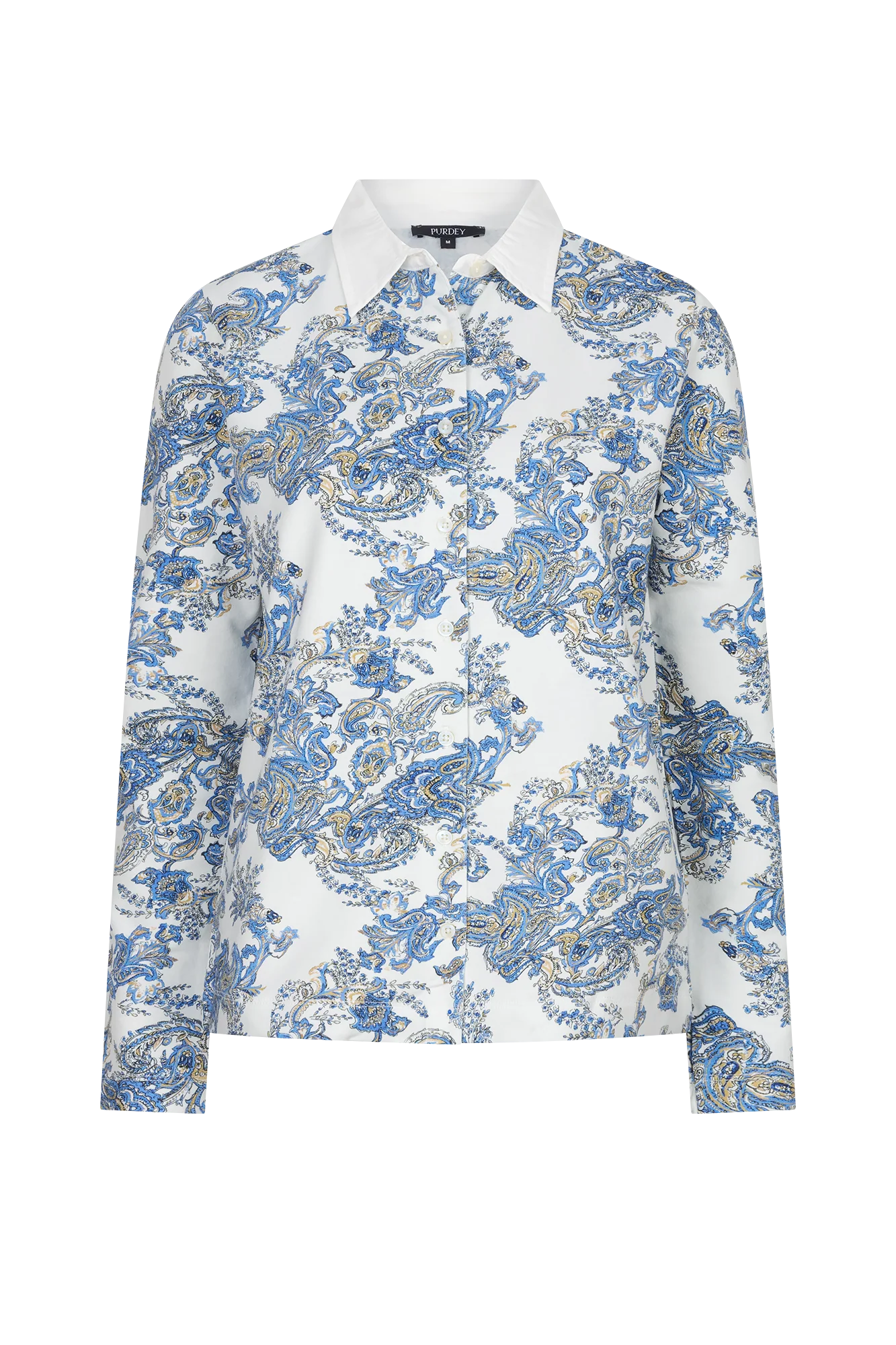 Olina Top Blauw Print