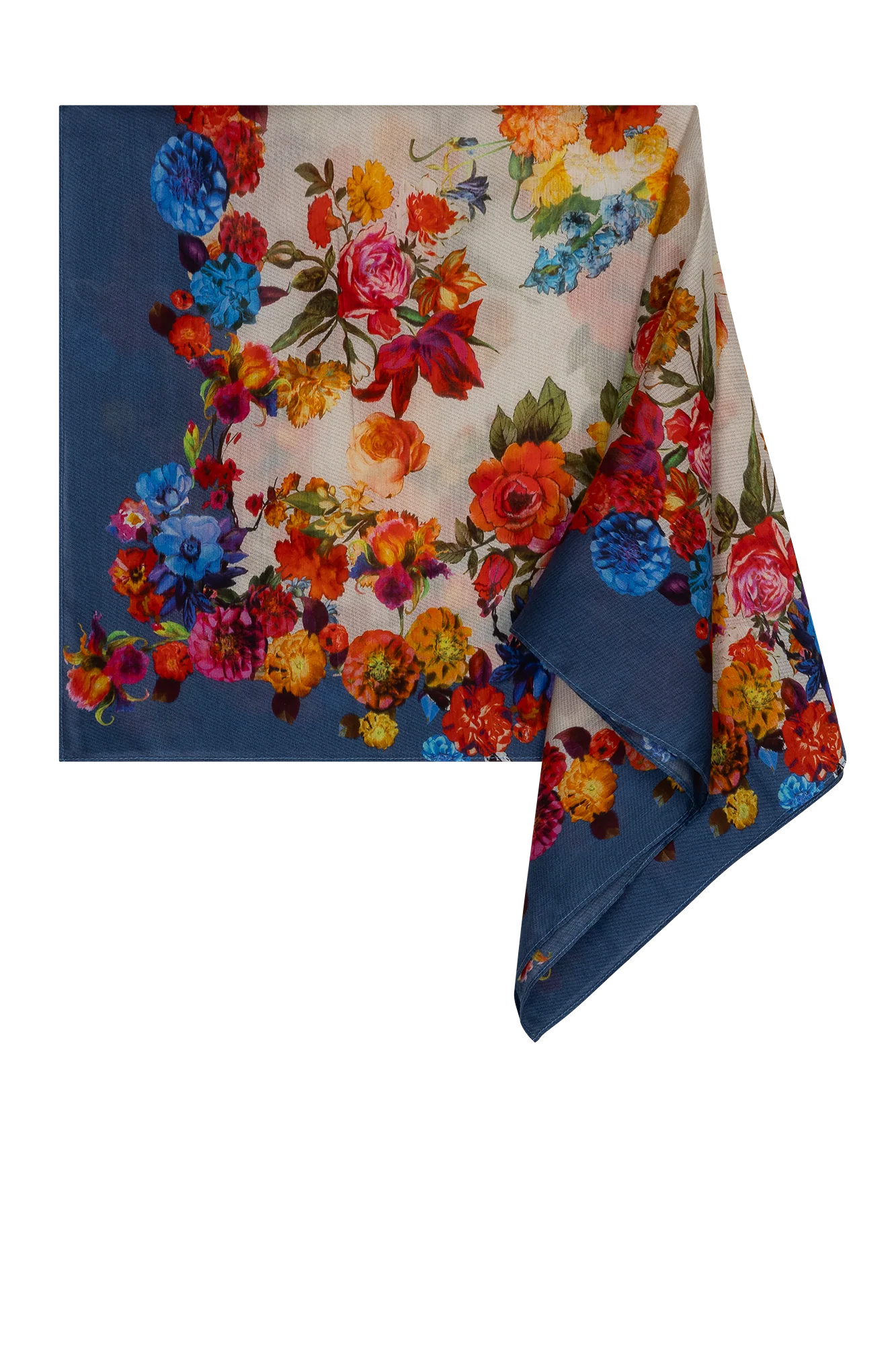 Gigi Shawl Blauw Print