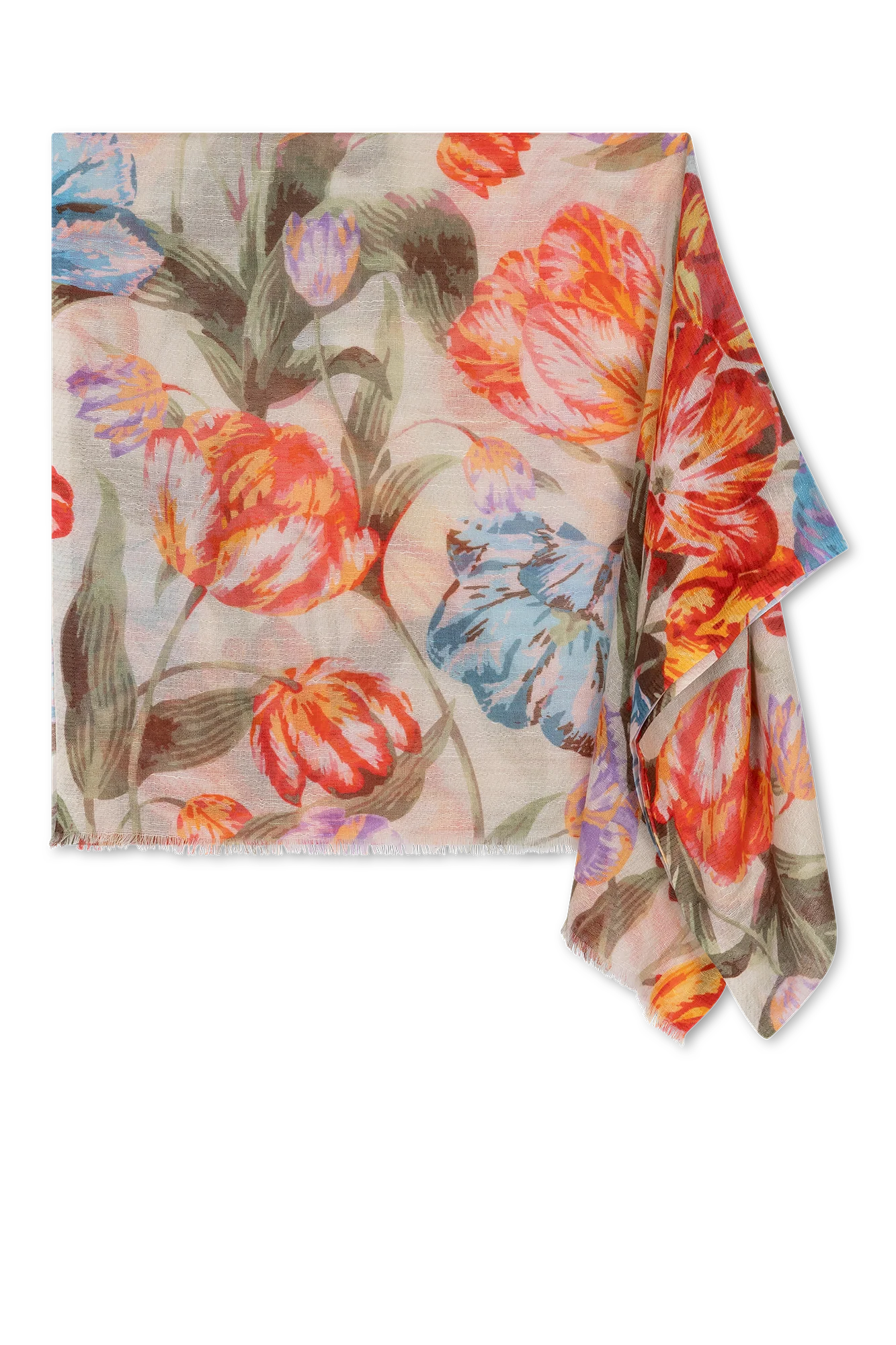 Gemma Shawl Fuchsia Print