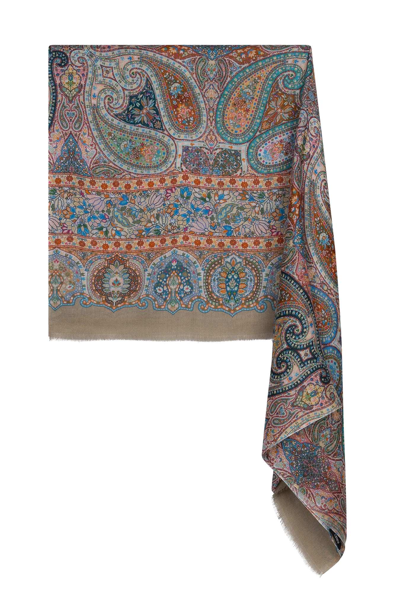 Gina Shawl Off-white Print