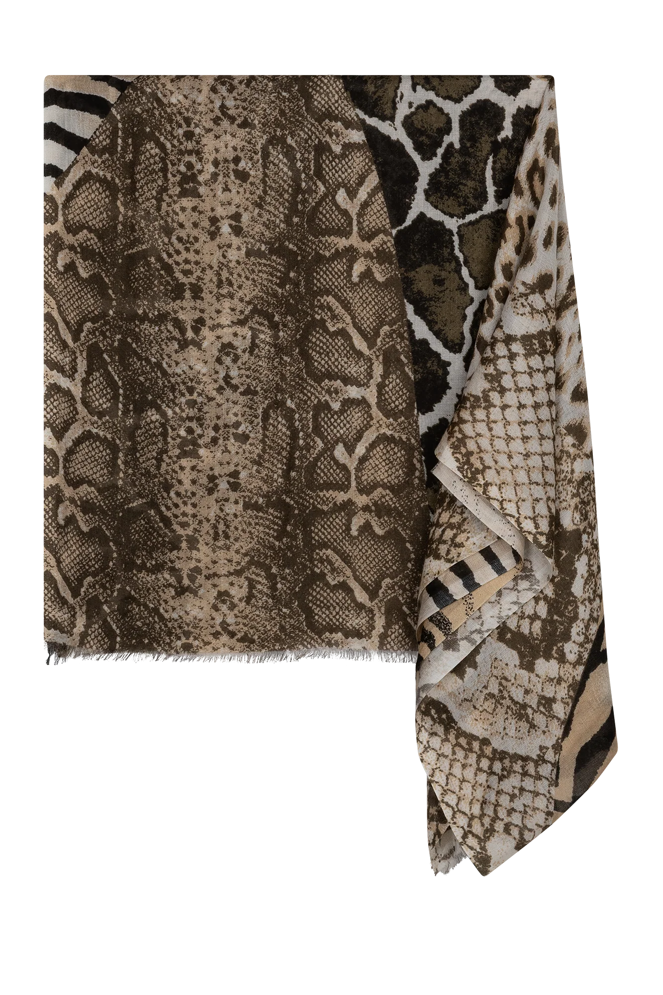 Gitta Shawl Zand Print